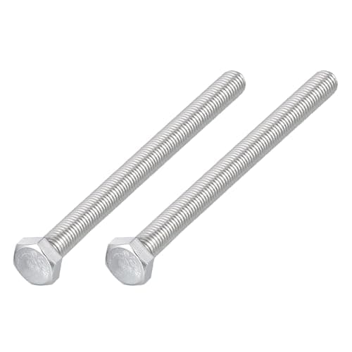 Image of METALLIXITY Hex Bolts (M12-1.75x150mm) 2Pcs, 304 Stainless Steel Coarse Fully Threaded Hex Head Screw Bolt Machine Screws - for Furniture Repair, Silver