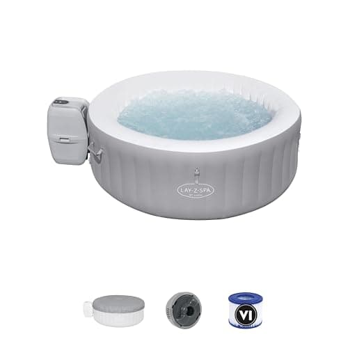 Image of Bestway LAY-Z-SPA St Lucia AirJet™ Jacuzzi 170 x 66 cm 2-3 people Round Grey Silver