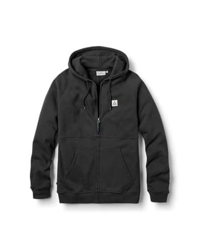 Image of Passenger Men's Heritage Recycled Cotton Full Zip Hoodie (UK, Alpha, L, Regular, Regular, Black)