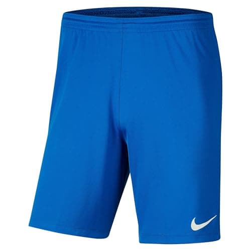 Image of NIKE Mens Dri-fit Park 3 Shorts, Royal Blue/White, S EU