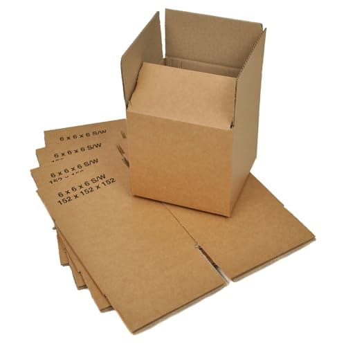 Image of BAG-IT 25x Single Wall Cardboard Packing Boxes 6"x6"x6" (152x152x152mm) Small Parcel Shipping Mailing Postal Gift Cube Postal Shipping Box Mailing Cartons Shipping boxes