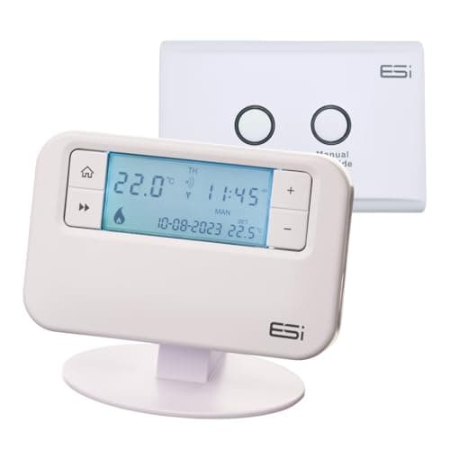 Image of ESi ESRTP4RFW - Wireless Programmable Room Thermostat & Receiver (White) (Replacement for ESRTP4RF+) - EVO
