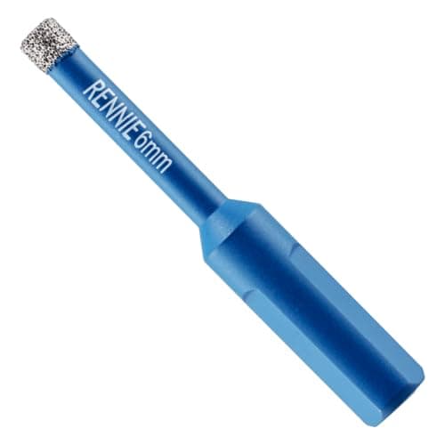 Image of 6mm Diamond Hole Saw Drill Bit With Tri Shank For Porcelain Tiles Ceramic Slate Stone Granite Marble Glass. Diamond Core Holesaw/Hole Cutter