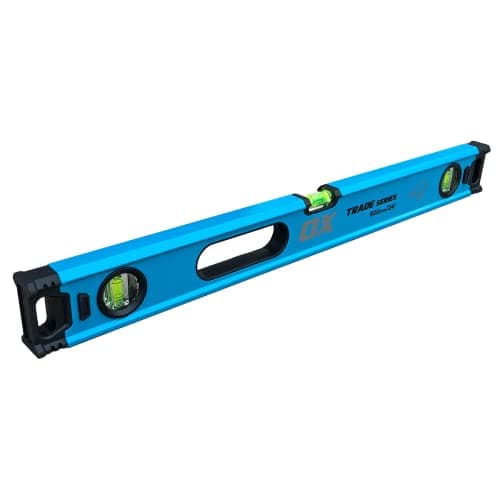 Image of OX Trade Box Spirit Level 900mm, Lightweight, High-Accuracy Magnified Vials, Shock-Absorbing Removable End Caps, Ergonomic Cushioned Grips, OX-T024209