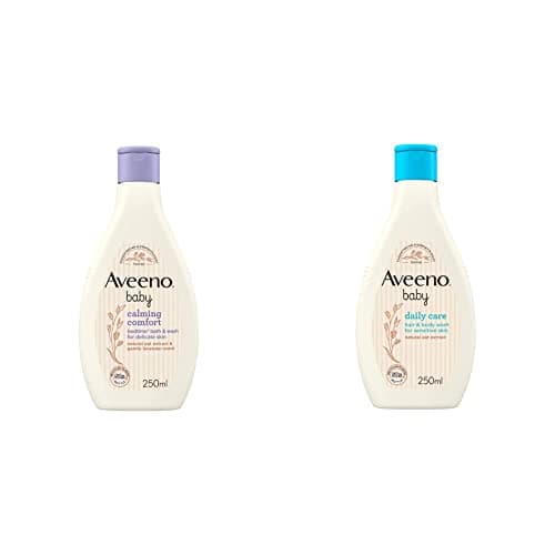 Image of AVEENO Baby Calming Comfort Bedtime Bath & Wash 250 ml & AVEENO Baby Daily Care Hair & Body Wash 250 ml