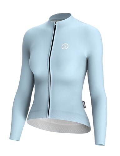 Image of INBIKE Cycling Jersey Women Long Tops Shirt MTB Road Bike Running Outdoor Sport Quick Dry Breathable Ladies Motorbike Cycle Spring Autumn Summer Blue M