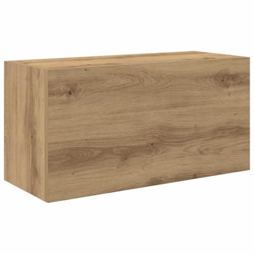 Image of vidaXL Bathroom Wall Cabinet - Artisan Oak Modern Engineered Wood Storage - Versatile Cabinet for Bathroom, Kitchen, and Bedroom - Compact 60x25x30 cm - Quiet Gas Spring Doors