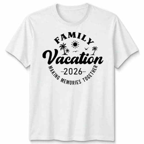 Image of Family Vacation 2026 Unisex T Shirt Beach Squad Summer Holiday Travel Gift Mens Womens Tee Unisex 3XL White