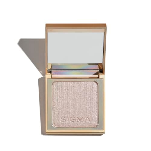 Image of Sigma Beauty Highlighter Makeup - Bright Papaya Metallic - Buttery Soft Powder Highlighter for Face, Cheeks, Cupids bow - Sunstone