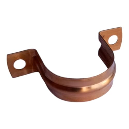 Image of 15mm Copper Pipe Saddle Clips - Pack of 10