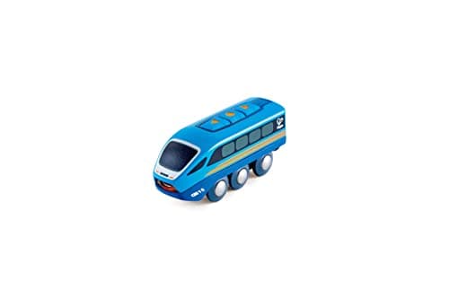 Image of Hape Remote Controlled Railway (Free App Download) - Wooden Train Track Accessories, Multicolor