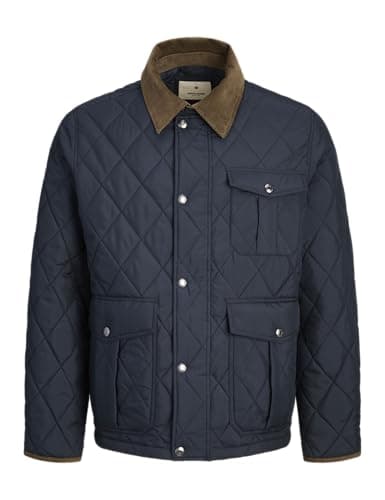 Image of JACK & JONES Men's Jprblubryan Quilted Jacket, Dark Navy, S