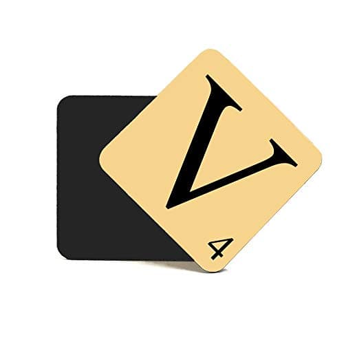 Image of CNC Group Alphabet MDF Coaster Letter V Personalise Your Coffee Table, Word Name Maker