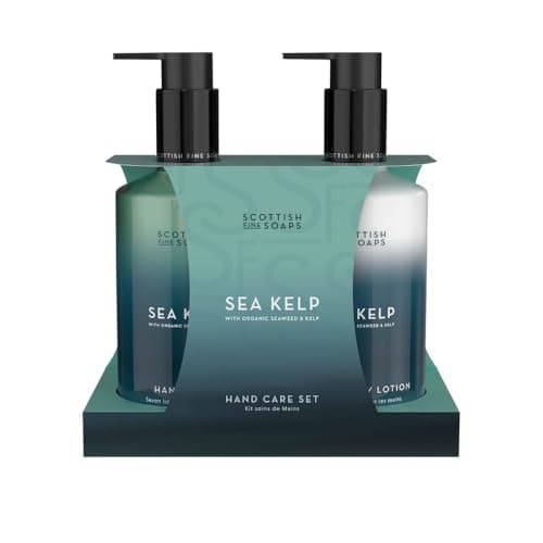 Image of Scottish Fine Soaps Sea Kelp Hand Care Gift Set – Hand Wash and Lotion with Sea Kelp Extract and Panthenol
