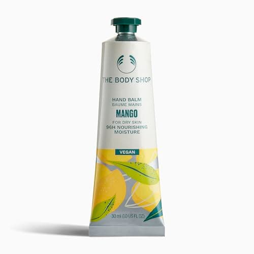 Image of The Body Shop Mango Hand Balm (1x 30ml), Nourishing Hand Balm for Dry Hands, 96hr Moisture, Fast-Absorbing, Made with Mango Seed Oil & Shea Butter, Vegan