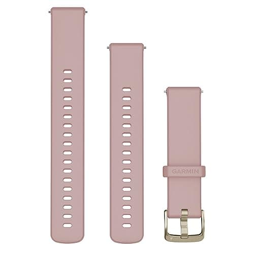Image of Garmin Quick Release Bands (18mm), suitable for selected Forerunner-,Venu- and vívoactive smartwatch series, Original accessory, Silicone, Dust Rose with Soft Gold Hardware