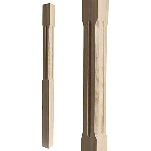 Image of 1500mm Chamfered and Fluted Oak Newel Post (1500mm Full Post)
