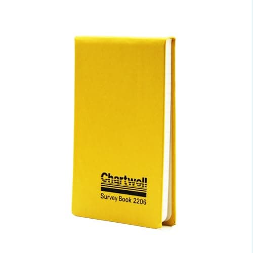 Image of Exacompta - Ref 2206Z - Chartwell Casebound Field Survey Book - 106 x 165mm in Size, Excellent Strength When Wet, Ideal for Use Outside, Lined With 2 Lines, Yellow