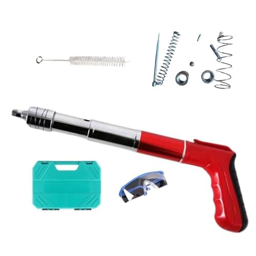 Image of Cement Wall Nailer - 5 Gears Manual Nail Machine, Heavy Duty 100 Nails Fastening Driver, Durable Construction Tool | Air Nailer for Red Brick Concrete Wooden Board Wall Fastening Building Use