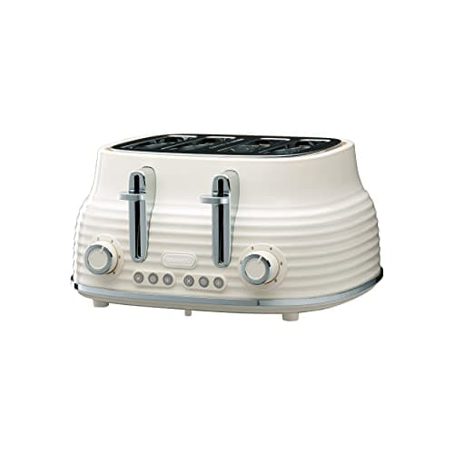Image of Daewoo Sienna 4 Slice Toaster, Wide Slots, 6 Browning Settings, Reheat, Defrost & Cancel Functions, Removable Crumb Tray, Stylish Cream Finish, Ideal for Family Kitchens