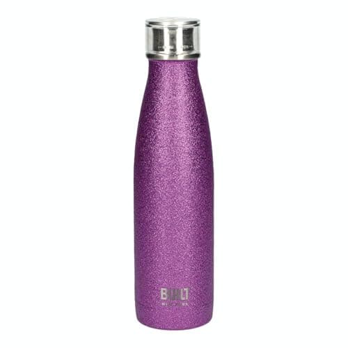 Image of Built Perfect Seal Leakproof Insulated Water Bottle/Thermal Flask, Stainless Steel, 480 ml, Purple Glitter