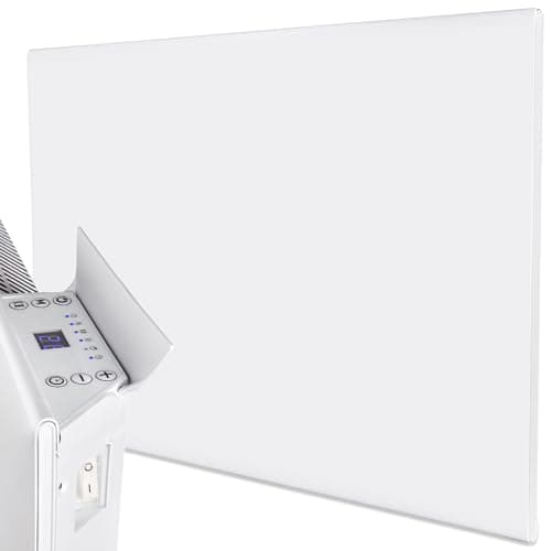 Image of MYLEK Panel Heater Radiator Electric 1.5KW Daily and Weekly Timer, Digital Thermostat, Wall Mounted Slimline White Panel Heater for Bathroom, Office, Bedroom, Garage Lot 20 Compliant (1500 Watt)