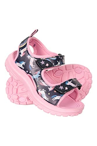 Image of Mountain Warehouse Sand Kids Sandals - Comfortable Footwear, Cushioned Footbed, Touch Strap Fastening, Boys & Girls - Spring Summer, Beach, Walking & Outdoors Lilac Toddler Shoe Size 7