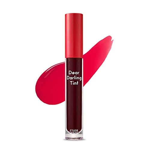 Image of Etude House Dear Darling Water Gel Tint Plum Red #PK002 | Long-lasting Effect up with Fruity, Juicy, Moist, and Vivid coloring