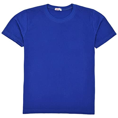 Image of A2Z 4 Kids Boys T Shirts Plain Black T Shirt Soft - Boys PL T Shirt Royal 7-8