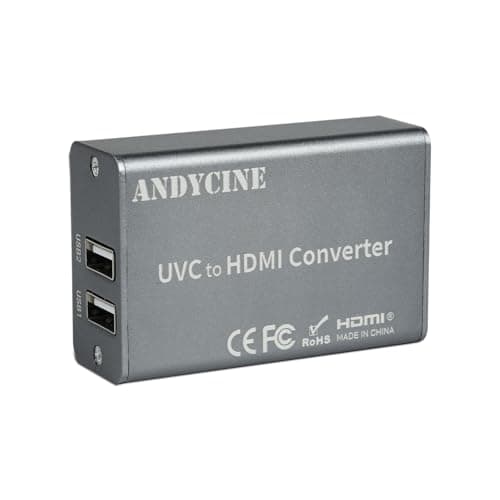 Image of ANDYCINE UVC2H UVC to HDMI Converter/Adapter with Power Delivery, Compatible with DJI Osmo Action 4/5 & Pocket 3, Insta360, USB to HDMI, for Live Streaming, Webcam to TV/Monitor/Capture Card
