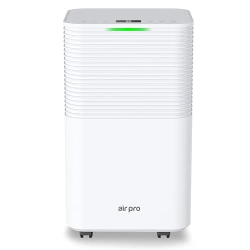 Image of Air Pro 12L/Day Digital Dehumidifier - Large 2L Tank, Sleep Mode, 24 HR Timer For Laundry Drying, Bedroom, Basement, Garage & Kitchen - Quiet and Portable Electric Mould, Damp, Condensation Remover