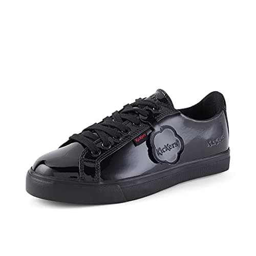 Image of Kickers Women's Tovni Lacer Low-Top Trainer | Casual Shoe, Black, 6.5 UK