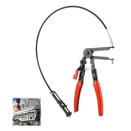 Image of Flexible Long Reach Hose Clamp Plier, 65cm Cable-Type Spring Loaded Hose Clamp Removal Tool for Car Maintenance, Fuel Pipes, Oil Pipes, Radiator, Water Hose Repair, Automotive Repair Hand Tool