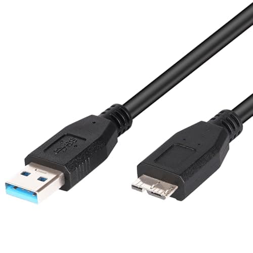 Image of 1 Pcs USB 3.0 A to Micro B External Hard Drive Data Cable, USB to Micro USB Cable, Micro USB 3 Cable/USB External Hard Drive Cable for External Hard Drives, Seagate Expansion, Toshiba Canvio (Black)