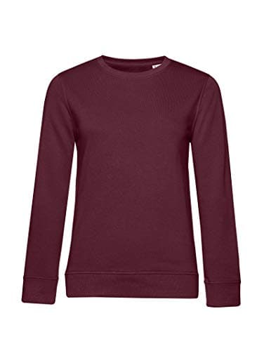 Image of B&C Collection WW32B Women's Organic Crew Neck Sweat - Burgundy - X-Large