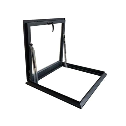 Image of Skylight roof Window, Double Tempered Glass and Aluminum Alloy Frame，Attic Sunroom Underground Lighting Well Window,Egress Roof Window(L*W 70 * 70cm/27.5 * 27.5in)