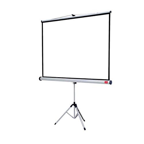 Image of Nobo Flexible Projection Screen Tripod, Lightweight Pop-Up Matte White Projector Surface With Stand, Portable & Free Standing, 1750 x 1325mm, 1902396