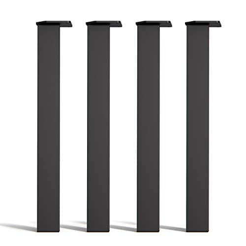 Image of The Hairpin Leg Co. [HLC] 4 x Single Pin Table Legs - Modern Box Design - Desk/Dining Table [28"/71cm,Black]