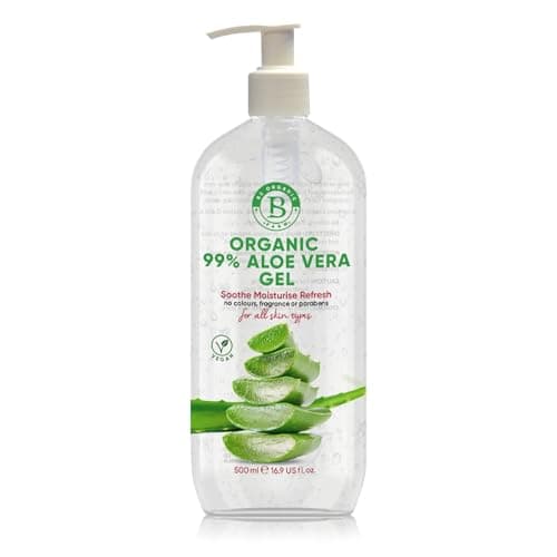 Image of Organic Aloe Vera Gel for Face, Hair & Body, 100% Pure ingredients | Moisturiser | Rich in Vitamins | for All Skin Types | great After Sun lotion cream | Vegan | Made in UK.