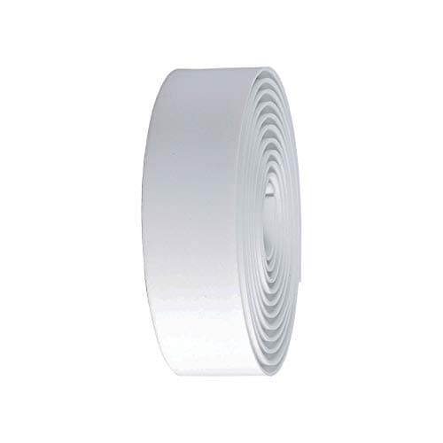 Image of BBB Cycling, RaceRibbon, Bike Handlebar Tape, Foam Grip, Gel Bar Tape, Road, Urban, MTB Bicycles, Non-Slip, Includes Handlebar Plugs, BHT-05, White, One Size