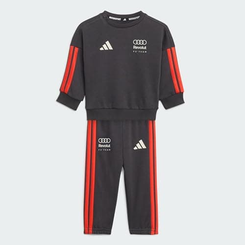 Image of adidas Unisex Baby AUDI FORMULA ONE TEAM DNA BABY JOGGER LONG SLEEVE, utility black, 3-4 Years