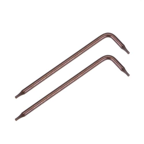 Image of TA-VIGOR T6 Tamper Proof Torx Star Key Bit Wrench, L-Shape Torx Allen Key S2 Steel Wrench with Holes on Both Ends - 2 Pcs