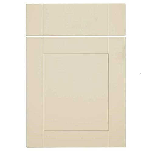 Image of Matt Cream Replacement Kitchen Unit Cupboard Door Compatible with Howdens Burford (115mm x 497mm)