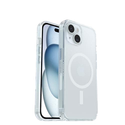 Image of OtterBox Symmetry Series Clear MagSafe Case for iPhone 17e, 16e, 15, 14, 13, Shockproof, Drop proof, Protective Thin Case, 3x Tested to Military Standard, Clear, Non-Retail Packaging