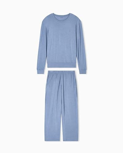 Image of Emporio Armani MAN'S TECH WOOL LONG PAJAMAS GREY M