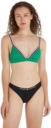 Image of Tommy Hilfiger Women's Bikini Uw0uw05315 Bikini Swim, Black (Black), M