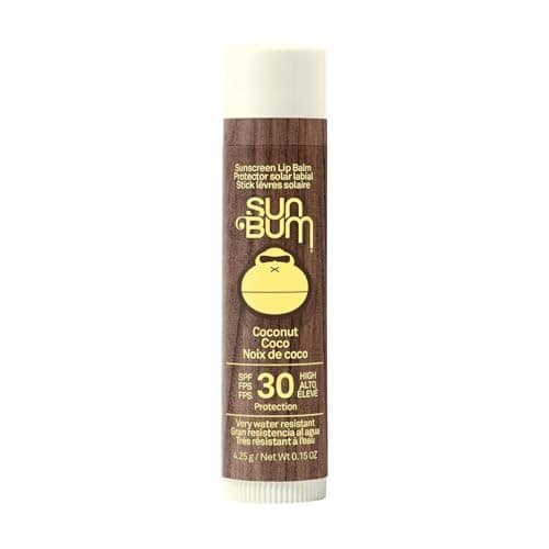 Image of Sun Bum SPF 30 Coconut Sunscreen Lip Balm, Vegan and Cruelty Free Broad Spectrum UVA/UVB Lip Care, Made with Aloe and Vitamin E for Moisturised Lips, 4.25g