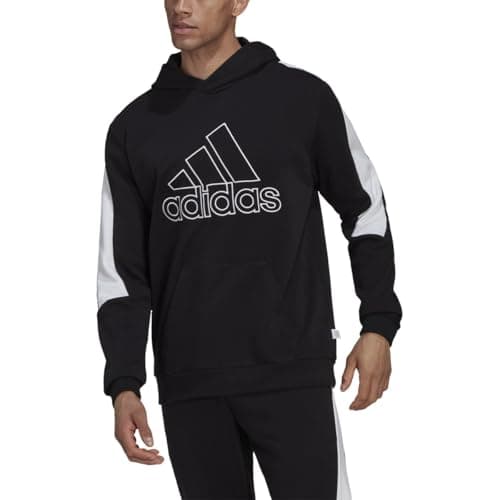 Image of adidas Men's Future Icon Embroidered Badge of Sport Hoodie, Black, Small