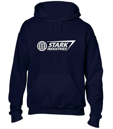 Image of Crown Designs Stark Industries Super Hero Movie & Comic Book Fan Gift Unisex Hoodies for Men, Women & Teenagers - Navy / 4X-Large
