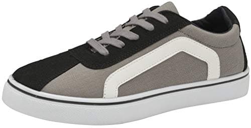 Image of Womens Ladies Canvas Trainers Lace Up Pumps Casual Plimsolls Memory Foam Fashion Skater Shoes Sneakers (8 UK, Grey)